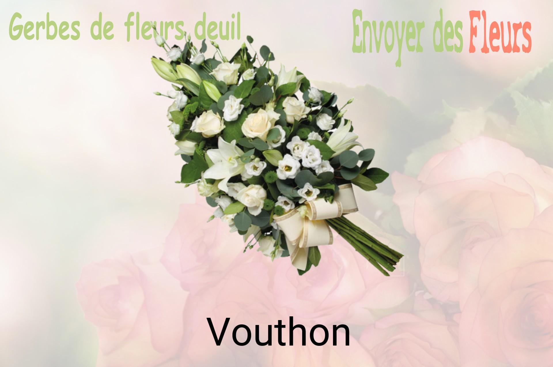Gerbe de fleurs de deuil livrée à Vouthon